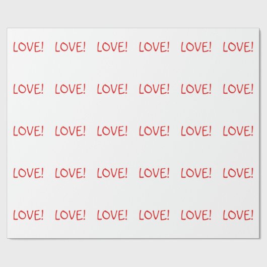 Eenvoudig kerstcadeautje Red Font Cadeaupapier (Vlak)