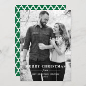 Eenvoudig kerstfeest feestdagenkaart (Voorkant / Achterkant)