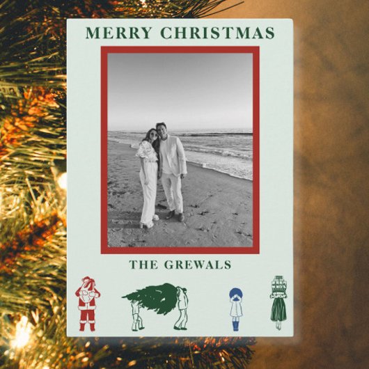 Eenvoudig kerstfeest feestdagenkaart