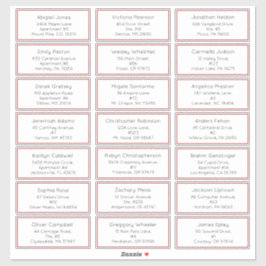 Eenvoudig Kerstfeest Vreugde Vakantie Gastenadres Sticker