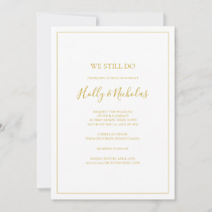 Eenvoudig kerstfeest   White we Do Vow Renewal Kaart