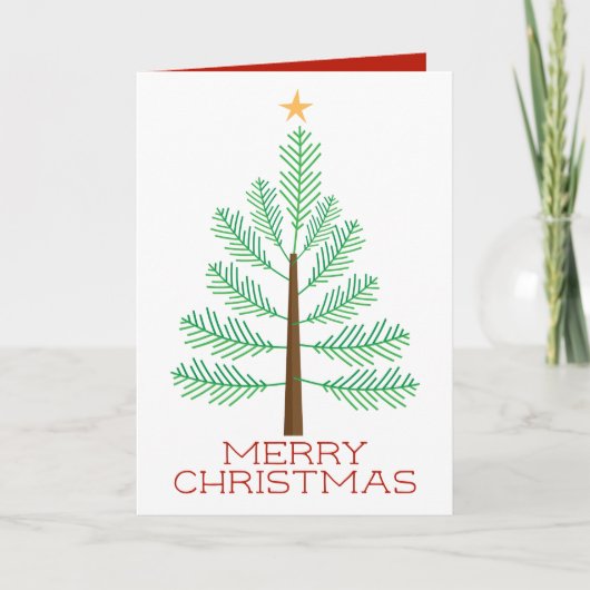 Eenvoudig kerstfeestbericht feestdagen kaart (Voorkant)