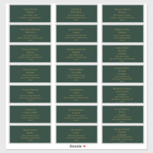 Eenvoudig kerstgroen GastAdresetiketten Sticker