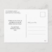 Eenvoudig kerstminimalistisch script 8 Foto Feestdagenkaart (Achterkant)