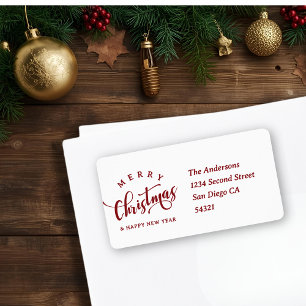 Eenvoudig Kerstmis Calligrafie Schrift Etiket