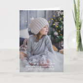 Eenvoudig kerstscript, volledige foto feestdagen kaart (Voorkant)