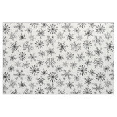 Eenvoudig kerstzwart wit Snowflakes patroon Stof (Fat Quarter)
