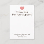 Eenvoudig Ketting en oorscherm met bladeren Visitekaartje (Achterkant)