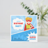 Eenvoudig Kind vult de blanco superheld in Kaart (Staand voorkant)