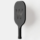 Eenvoudig & Klasse Grijs Zwart Persoonlijk Monogra Pickleball Paddle (Links)