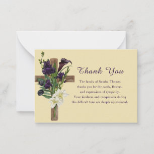 Eenvoudig Klassiek Eerbiedig Bloemstuk bij Overlij Notitiekaartje