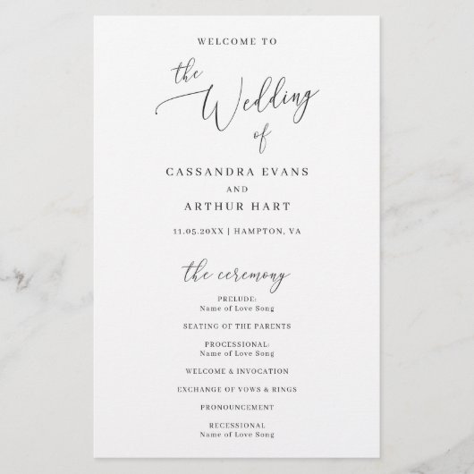 Eenvoudig klassiek elastisch weddenschapsprogramma flyer (Voorkant)