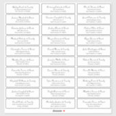 Eenvoudig Klassiek Manuscript Weddenschap Adres Sticker (Vel)