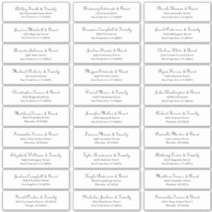 Eenvoudig Klassiek Manuscript Weddenschap Adres Sticker