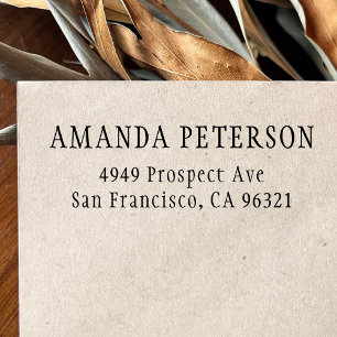 Eenvoudig Klassiek minimalistisch retouradres Zelfinktende Stempel