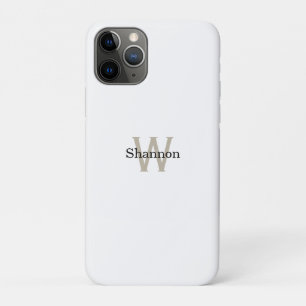 Eenvoudig klassiek monogram met naam iPhone-hoes iPhone 11 Pro Hoesje