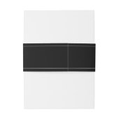 Eenvoudig Klassiek zwart-wit monogram huwelijk Uitnodigingen Wikkel (Achterkant Voorbeeld)