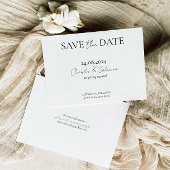 Eenvoudig Klassiek Zwart-wit Save the Date