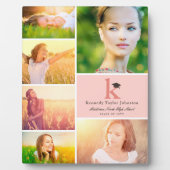 Eenvoudig kleurenblok Monogram 6 Foto Afstuderen Fotoplaat (Voorkant)