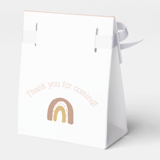 Eenvoudig kleurig eerstejaars roze goud bedankdoosjes (Achterkant)