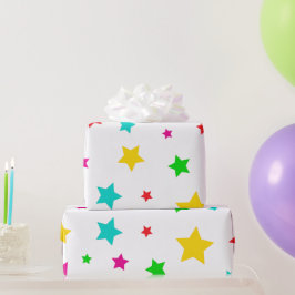 Eenvoudig kleurig feestdroog cadeaupapier