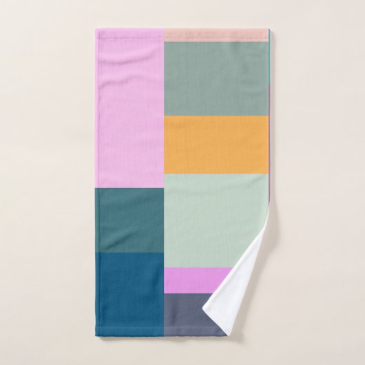 Eenvoudig kleurig patchwork-ontwerp voor geometris bad handdoek (Handdoek)