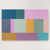 Eenvoudig kleurig patchwork-ontwerp voor geometris legpuzzel (Horizontaal)