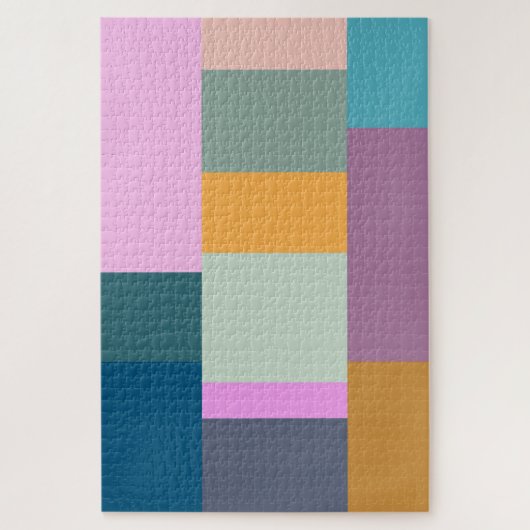 Eenvoudig kleurig patchwork-ontwerp voor geometris legpuzzel (Verticaal)