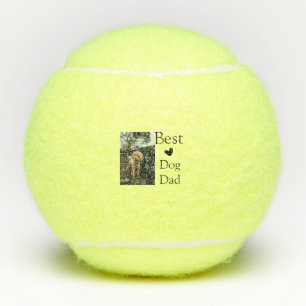 Eenvoudig kleurrijk dier voeg naam foto hond vader tennisballen