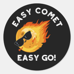 Eenvoudig komeet, eenvoudig te houden Funny Astron Ronde Sticker