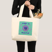 Eenvoudig koninklijk grote tote bag (Voorkant (product))
