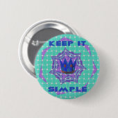 Eenvoudig koninklijk ronde button 5,7 cm (Voorkant /achterkant)