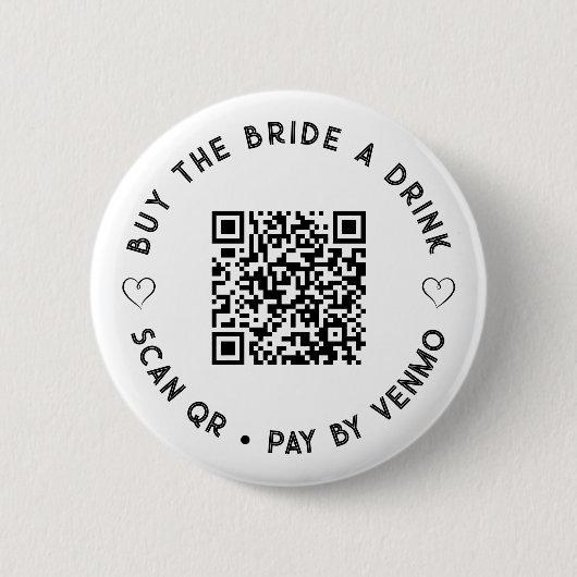 Eenvoudig Koop The BRIDE een Drink QR Code Button (Voorkant)