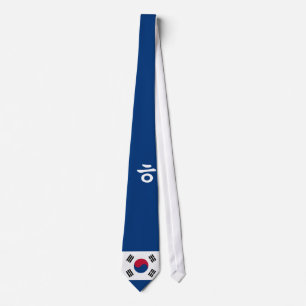 Eenvoudig Koreaans Stropdas met vlag