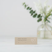 Eenvoudig Kraft Blush Heart Stud Earning Display Mini Visitekaartje (Staand voorkant)