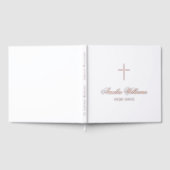 Eenvoudig kruis liefdevolle herinnering begrafenis gastenboek (Volledig)