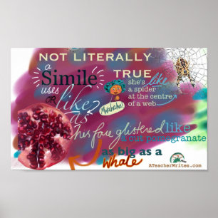 Eenvoudig KS2 en KS3 Engels literatuurklaslokaal Poster