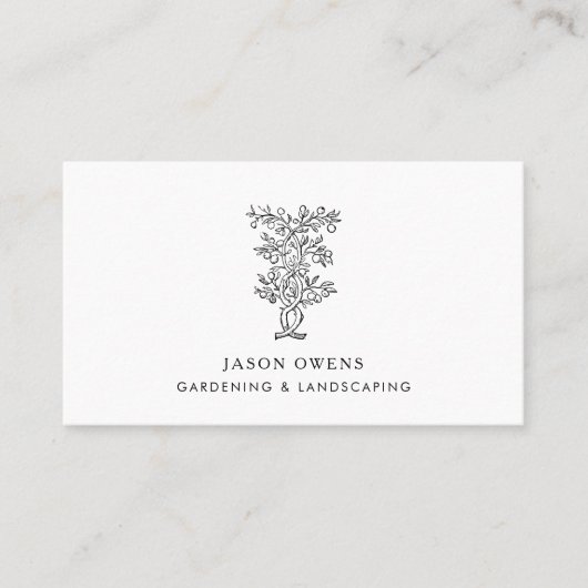Eenvoudig landschapsarchitectuur visitekaartje (Voorkant)