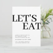 Eenvoudig Laten we het moderne repetitiediner eten Kaart (Staand voorkant)