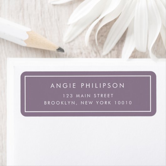 Eenvoudig Lavender Moderne Return Address Label (Insitu)