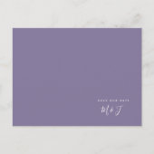 Eenvoudig lavender Weddenschap Sla de datum op Briefkaart (Voorkant)