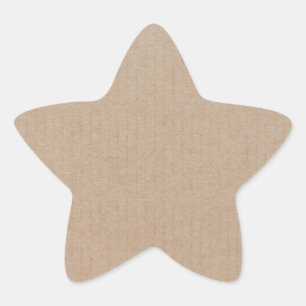 Eenvoudig leeg stervormig bruin kraftpapier ster sticker