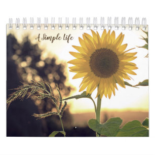 Eenvoudig leesteken, rustic and simpele kalenderre kalender