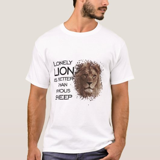 Eenvoudig leeuw is beter dan beroemde schapen - he t-shirt (Voorkant)