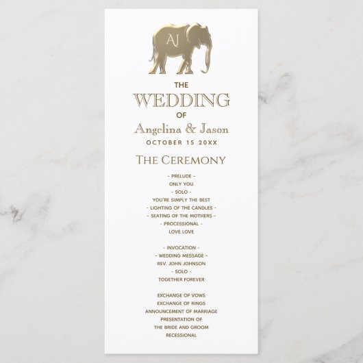 Eenvoudig legant Weddenschap Programma (Voorkant)