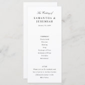 Eenvoudig legant Weddenschap Programma (Voorkant / Achterkant)