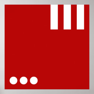 Eenvoudig Letter en Pictogram ART + uw kleuren en  Poster