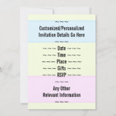 Eenvoudig, Leuk "4e VERJAARDAG GALA!" Uitnodiging (Achterkant)