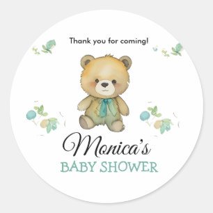 Eenvoudig Leuk Beer Baby shower Ronde Sticker