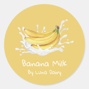 Eenvoudig Leuke Banaan Melk Label
